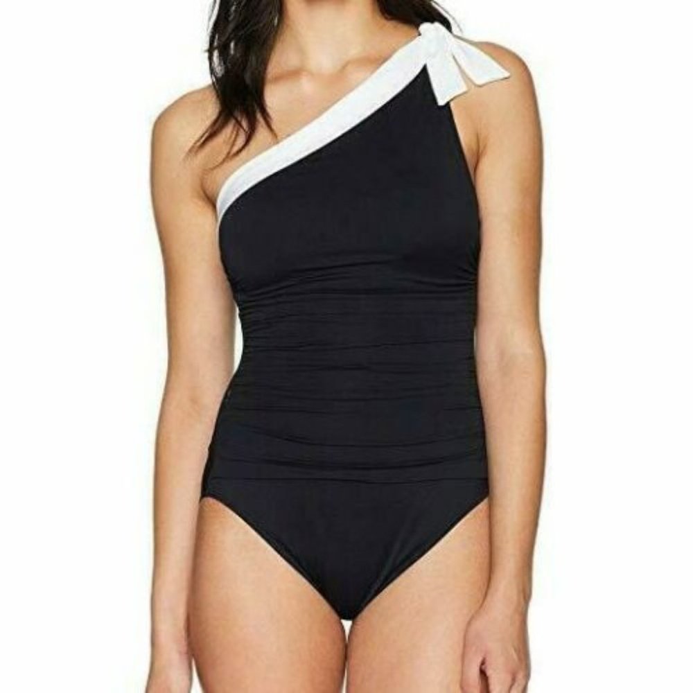 Lauren Ralph Lauren One Shoulder Swimsuit